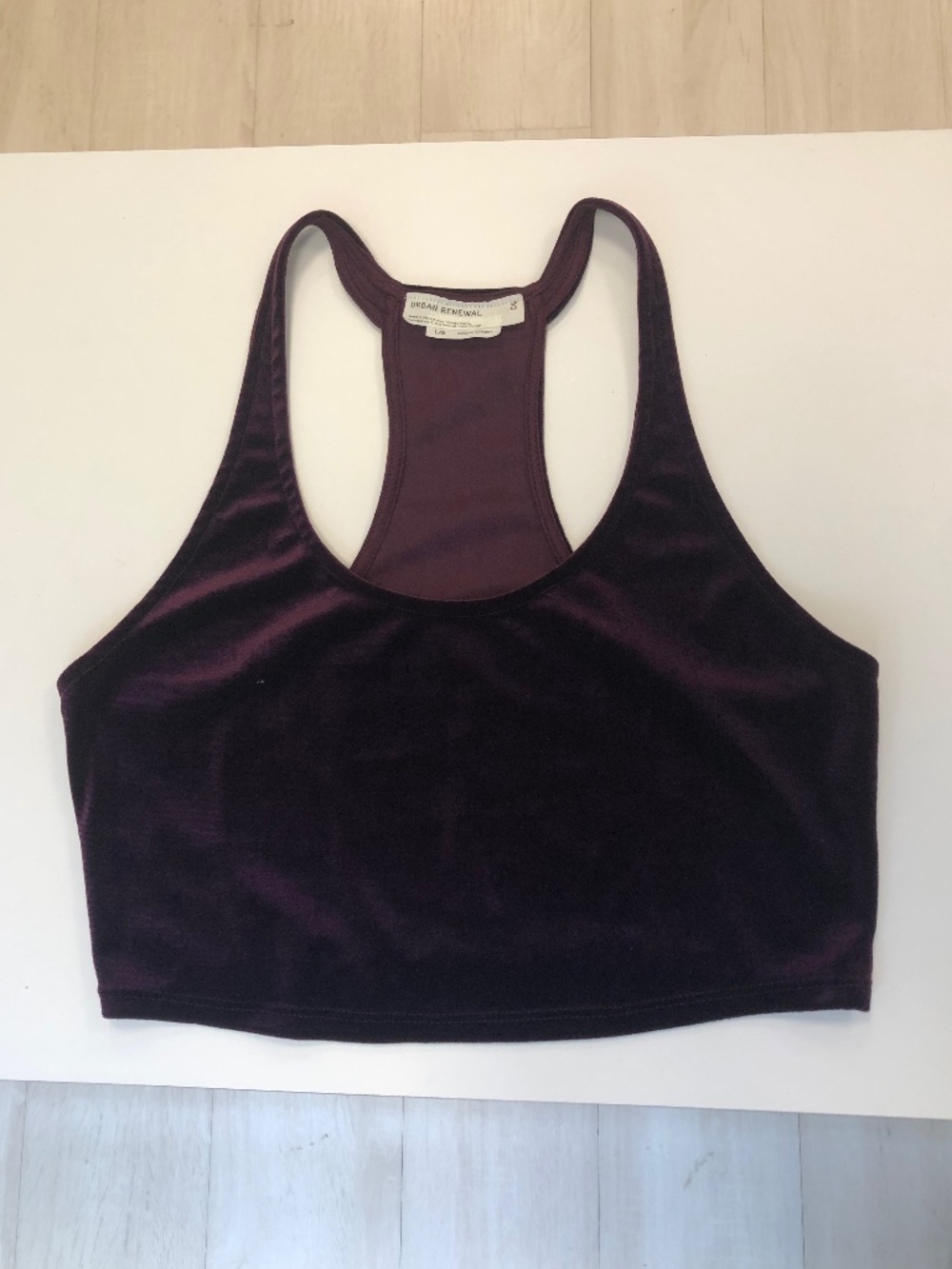 Urban Outfitters Renewal Recycle Velvet Cropped Top